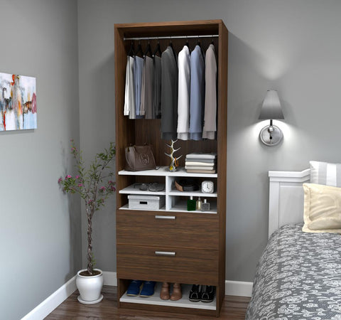 29.5” Closet Organizer with Storage Cubbies and Drawers