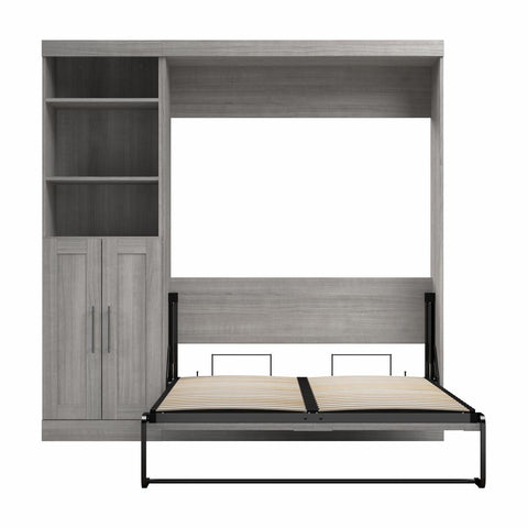 Full Murphy Bed and Closet Organizer with Doors (84W)