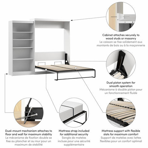 Queen Murphy Bed with Closet Organizer (101W)