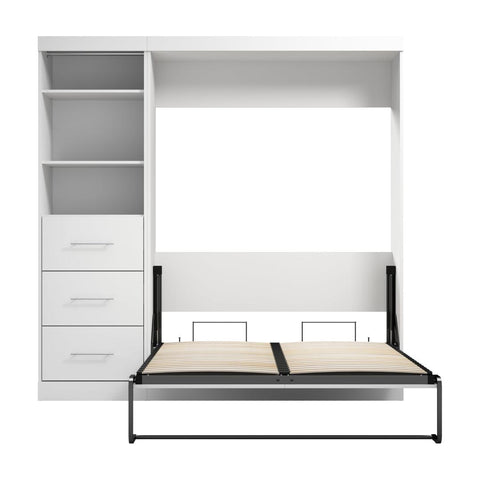 Full Murphy Bed and Closet Organizer with Drawers (84W)