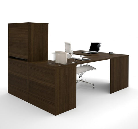 U-Shaped Executive Desk with Hutch