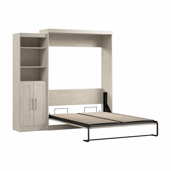 Queen Murphy Bed and Closet Organizer with Doors (90W)