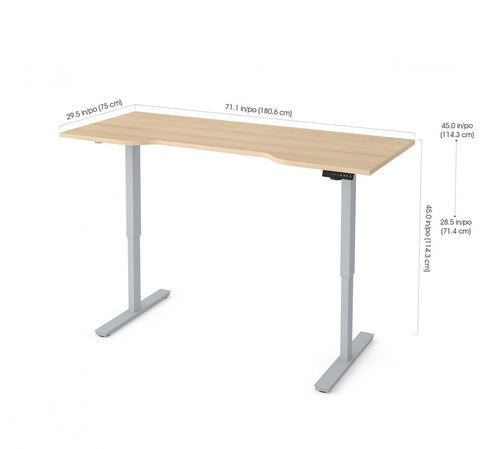 30“ x 72“ Curved Standing Desk