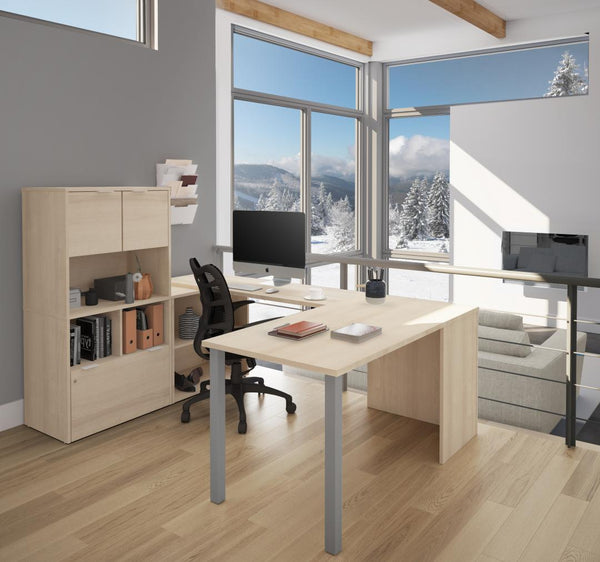 61W U-Shaped Executive Desk with Hutch