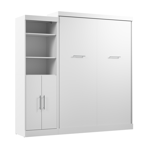 Queen Murphy Bed with Closet Organizer with Doors (90W)