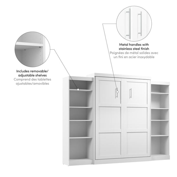 Queen Murphy Bed and 2 Shelving Units (115W)