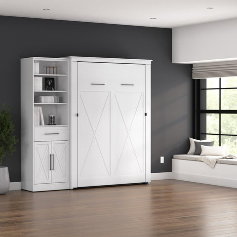Full Murphy Bed and Closet Organizer with Drawer and Doors (88W)