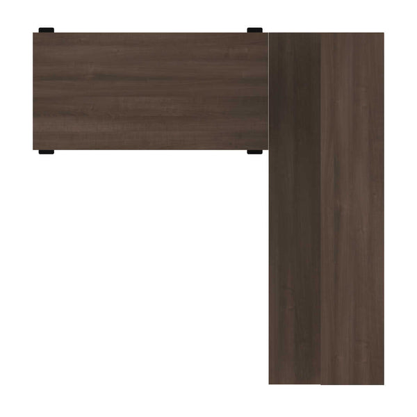 72W L-Shaped Standing Desk with Pedestal and Hutch