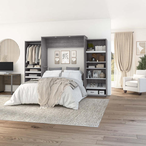 Queen Murphy Bed with 2 Closet Organizers (125W)