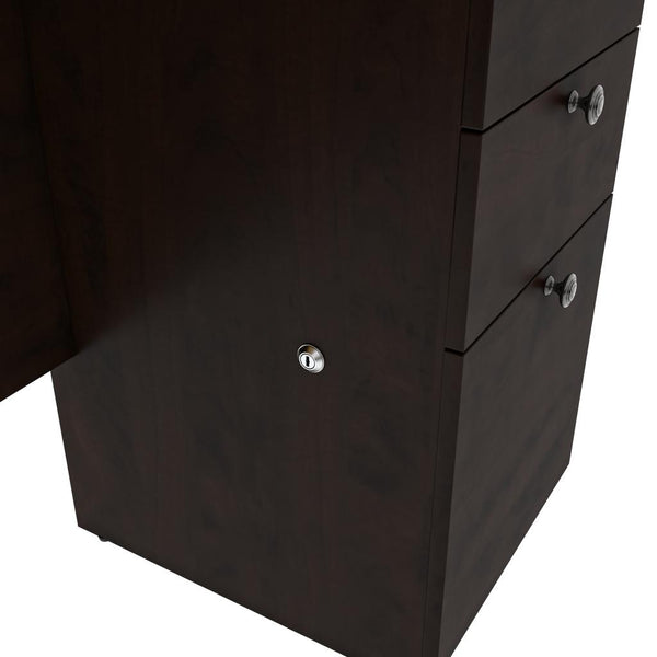 71W U or L-Shaped Executive Desk with Pedestal and Hutch