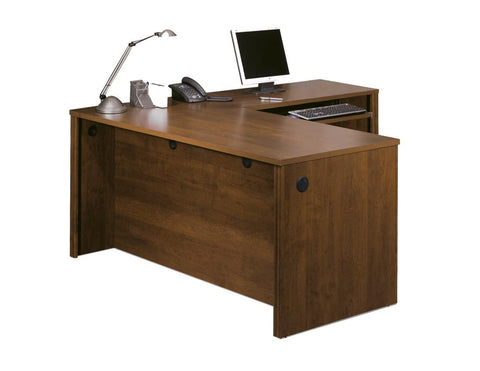L-Shaped Desk with Assembled Pedestal