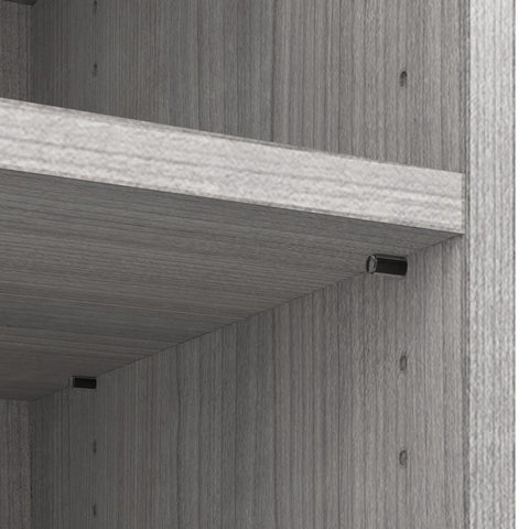 Traditional U-Shaped Closet System with Shelves, Drawers, Clothing Rods, Doors & Cubbies, 108W x 61D