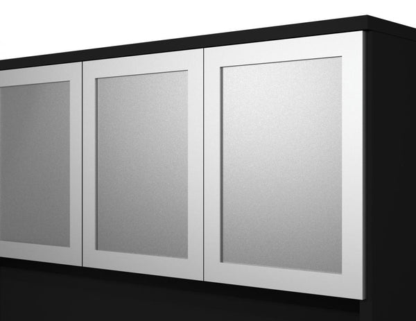 L-Shaped Workstation with High Hutch