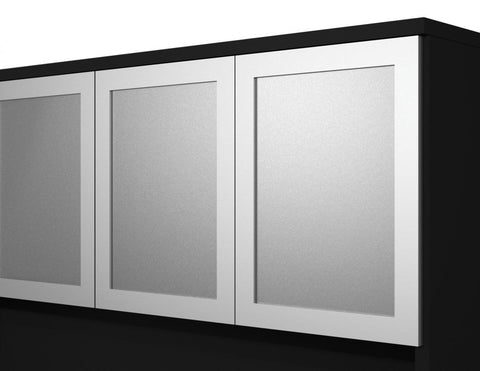 L-Shaped Workstation with High Hutch