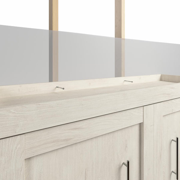 Queen Murphy Bed with Storage Cabinets (115W)