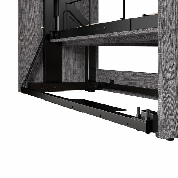 Queen Murphy Bed and 2 Narrow Closet Organizers with Drawers (105W)