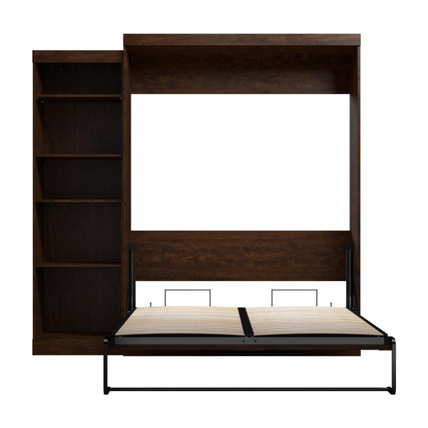 Queen Murphy Bed with Shelving Unit (90W)