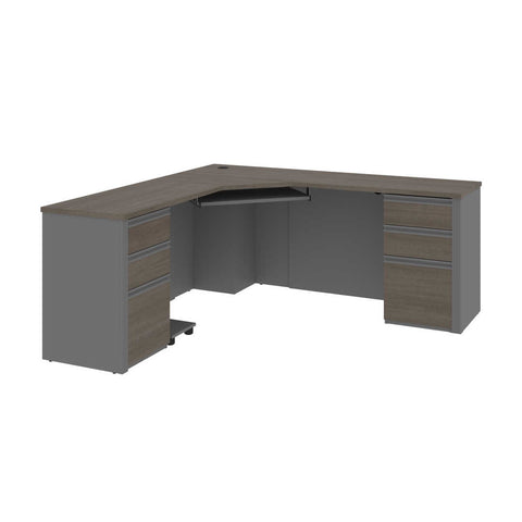 72W Corner Desk with Pedestal