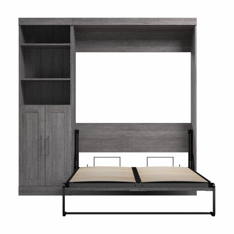 Full Murphy Bed and Closet Organizer with Doors (84W)
