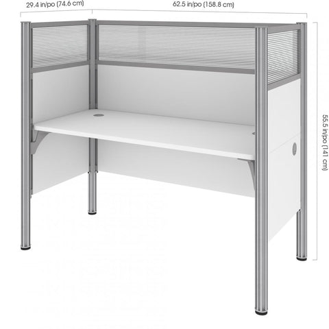 63W Single Office Cubicle with High Privacy Panels