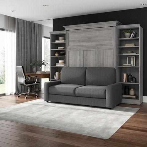 Queen Murphy Bed with Sofa and Closet Organizers (115W)