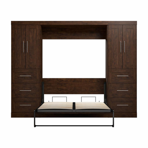 Full Murphy Bed with Closet Storage Cabinets (109W)