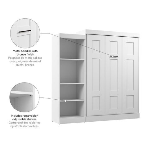 Full Murphy Bed with Closet Organizer (85W)