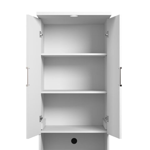 107W Full Murphy Bed with 2 Storage Cabinets