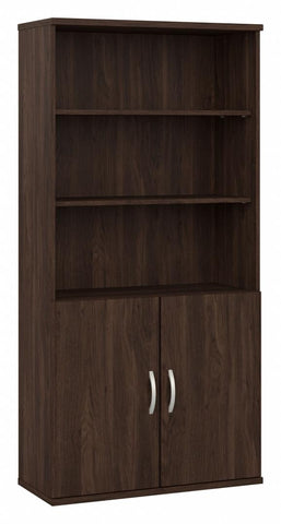 Tall 5 Shelf Bookcase with Doors