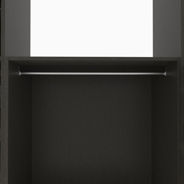 Traditional Closet System with Shelves, Drawers, Shoe Racks, Clothing Rods & Cubies, 86W x 20D