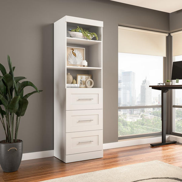 Contemporary Closet System with Drawers, 25W x 19D