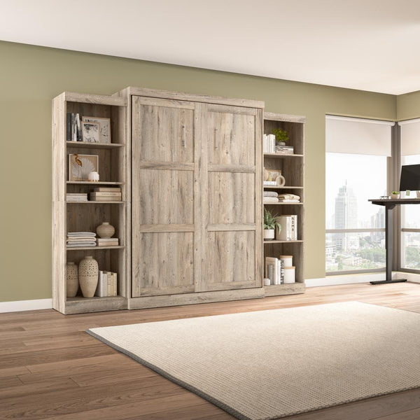 Queen Murphy Bed and 2 Shelving Units (115W)