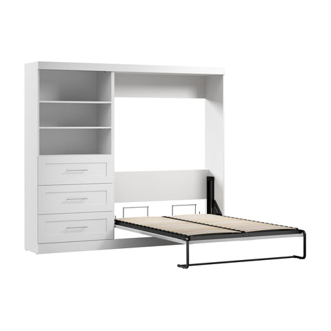 Full Murphy Bed and Shelving Unit with Drawers (95W)