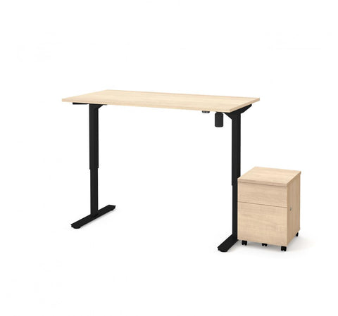 2-Piece set including 30“ x 60“ standing desk and a mobile pedestal