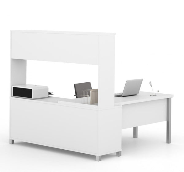 L-Shaped Desk with Hutch