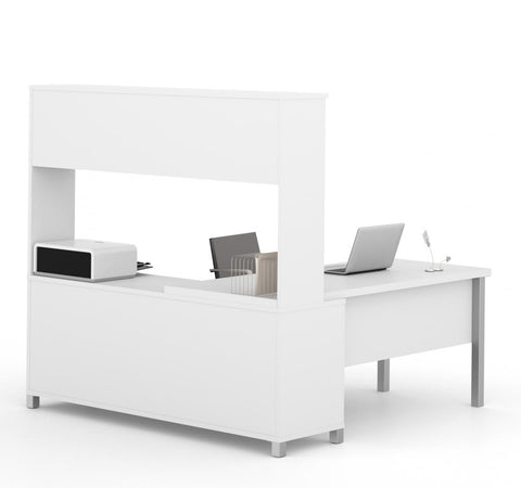 L-Shaped Desk with Hutch