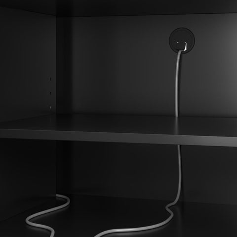 118W Modular Entertainment Center with TV Stand, Storage Cabinets, Hutch, and Large Wall Panel