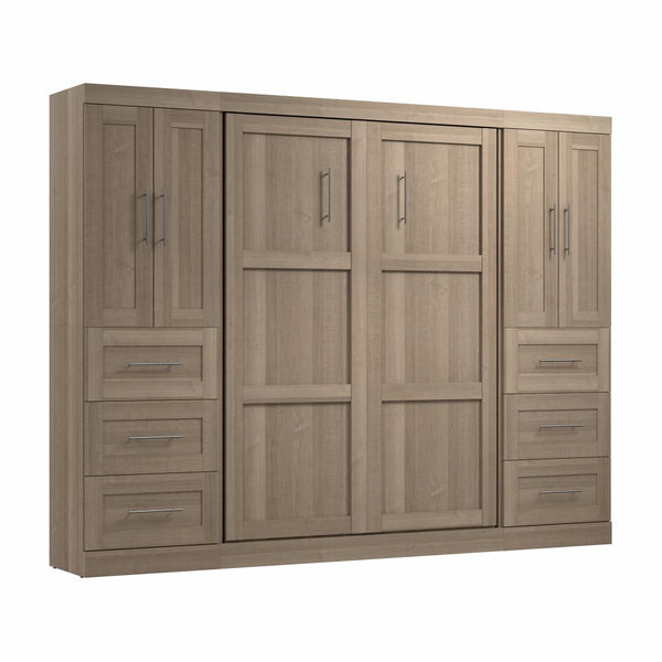 Full Murphy Bed with Closet Storage Cabinets (109W)