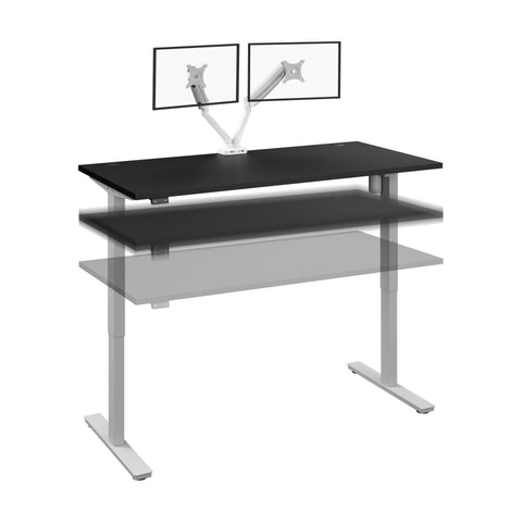 60W x 30D Standing Desk with Dual Monitor Arm