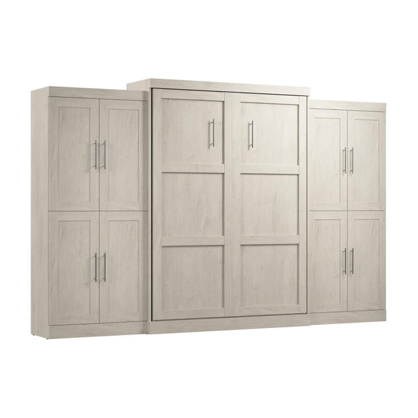 Queen Murphy Bed with Storage Cabinets (136W)