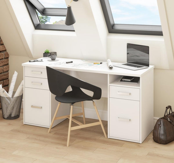 Small Desk with 2 Pedestals