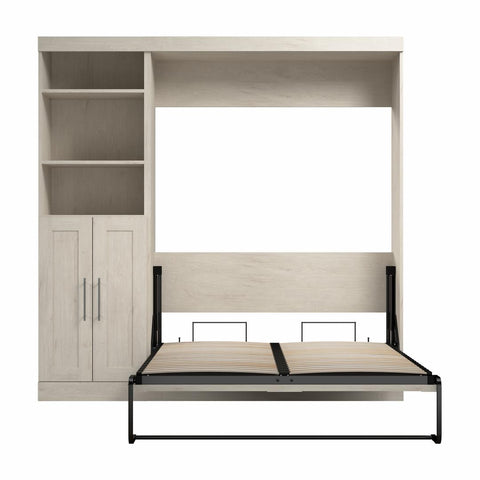 Full Murphy Bed and Closet Organizer with Doors (84W)