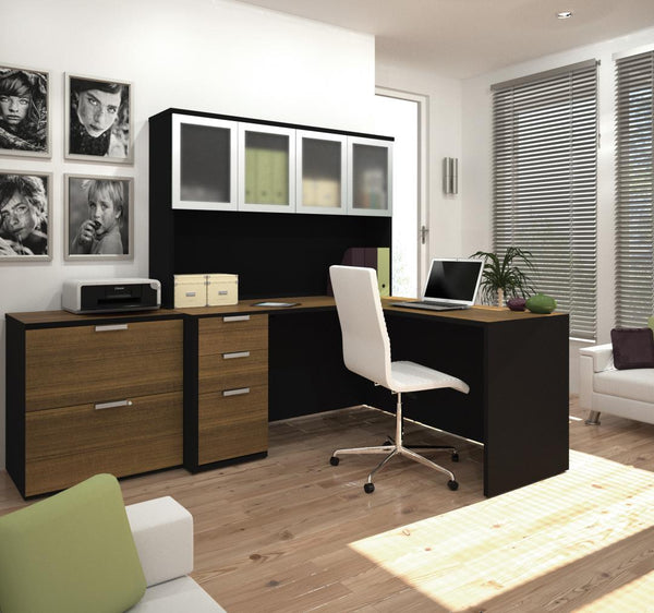 L-Shaped Workstation with Lateral File