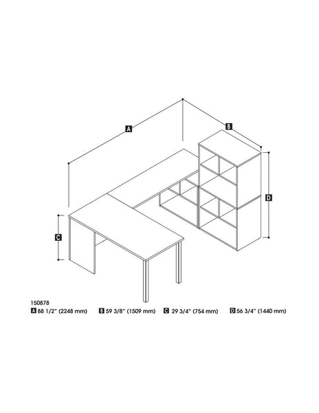 U-Shaped Executive Desk with Hutch