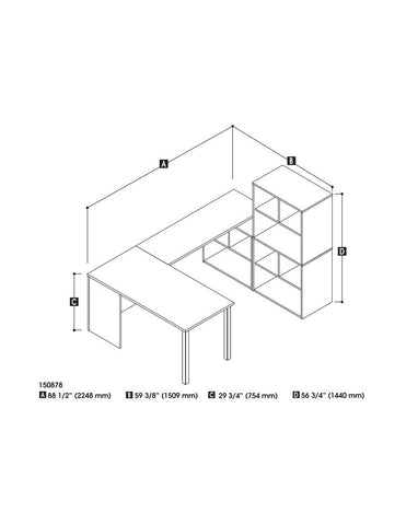 U-Shaped Executive Desk with Hutch