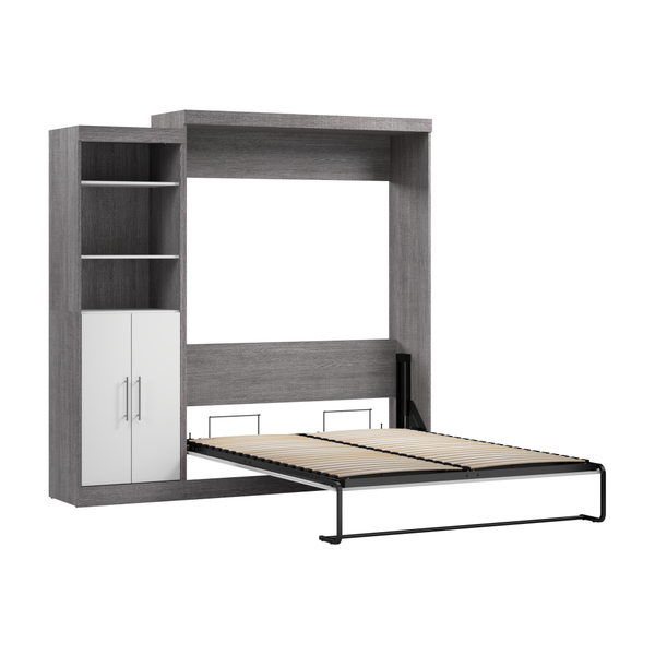 Queen Murphy Bed with Closet Organizer with Doors (90W)