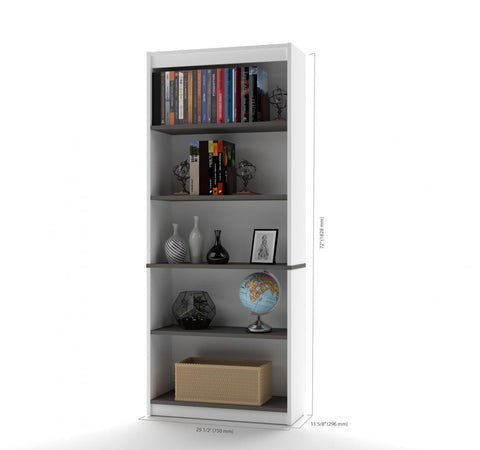 U or L-Shaped Desk with Hutch, a Lateral File Cabinet and a Bookcase