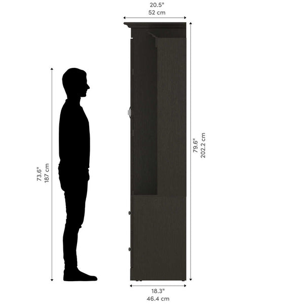 Full Murphy Bed and 2 Shelving Units with 2 Drawers (109W)