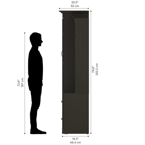 Full Murphy Bed and 2 Shelving Units with 2 Drawers (109W)