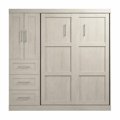 Full Murphy Bed with Closet Organizer with Drawers (84W)
